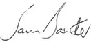 Signature of Sam Baxter